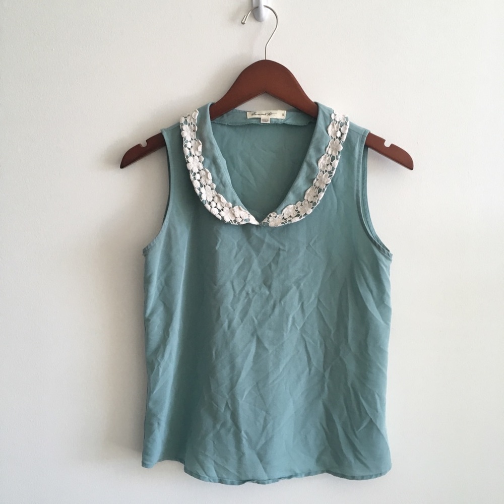 Anthropologie blue preppy tank